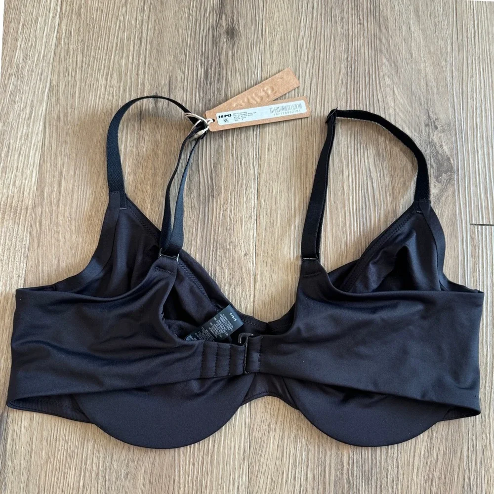 Skims Recycled Swim Full Coverage Bikini Top Onyx Black Underwire Size 9 NEW